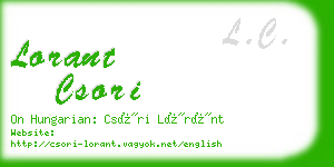 lorant csori business card